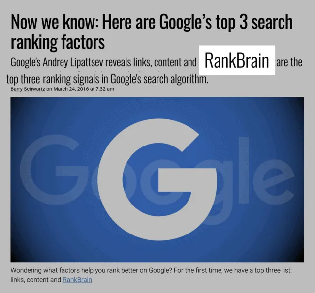 سه فاکتور برتر رتبه بندی گوگل